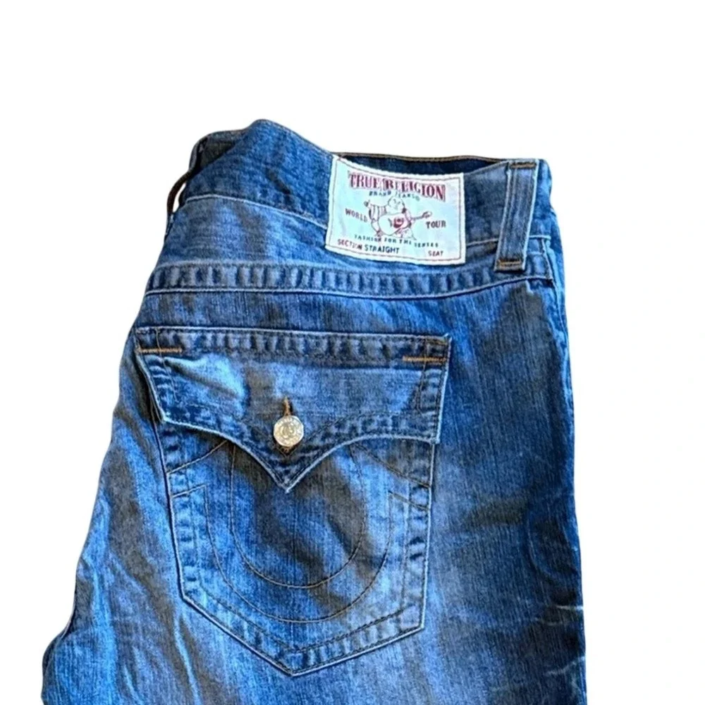 True Religion Medium Wash Blue Denim Jeans‎ Mens 44